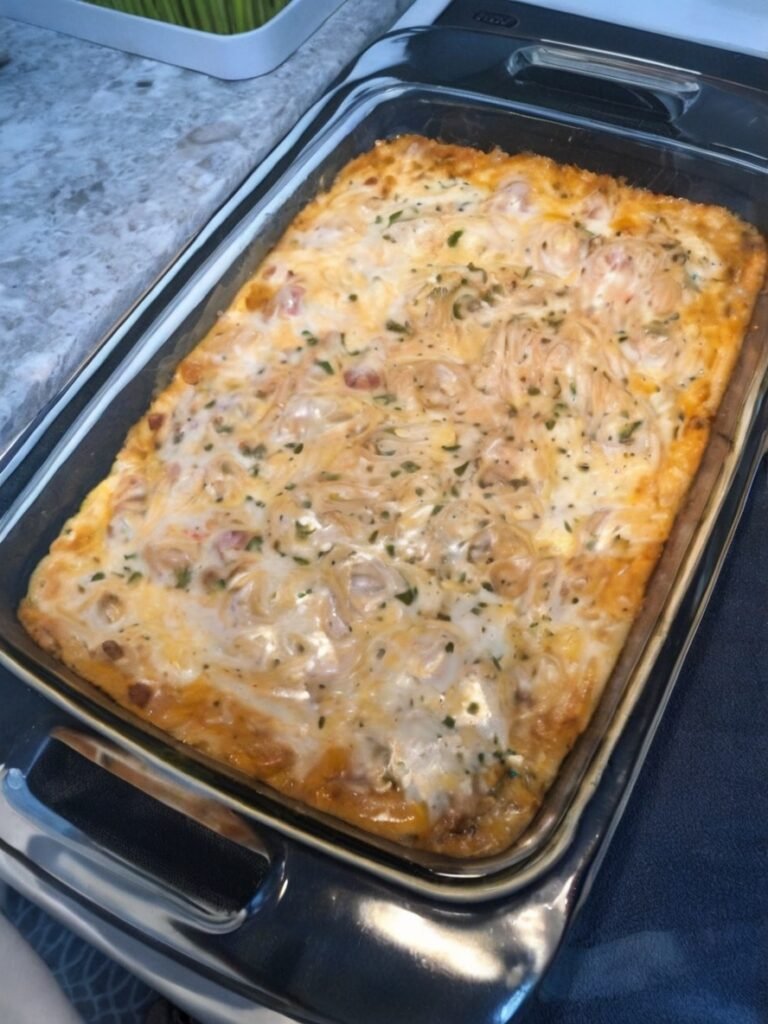 Creamy Chicken Spaghetti Casserole (The Ultimate Family “Reset” Button)