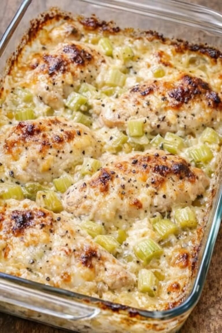 4-Ingredient Amish Creamy Celery Chicken Bake