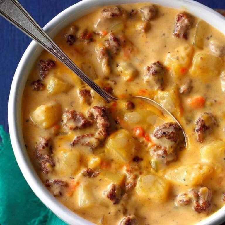 Crockpot Creamy Potato & Hamburger Soup