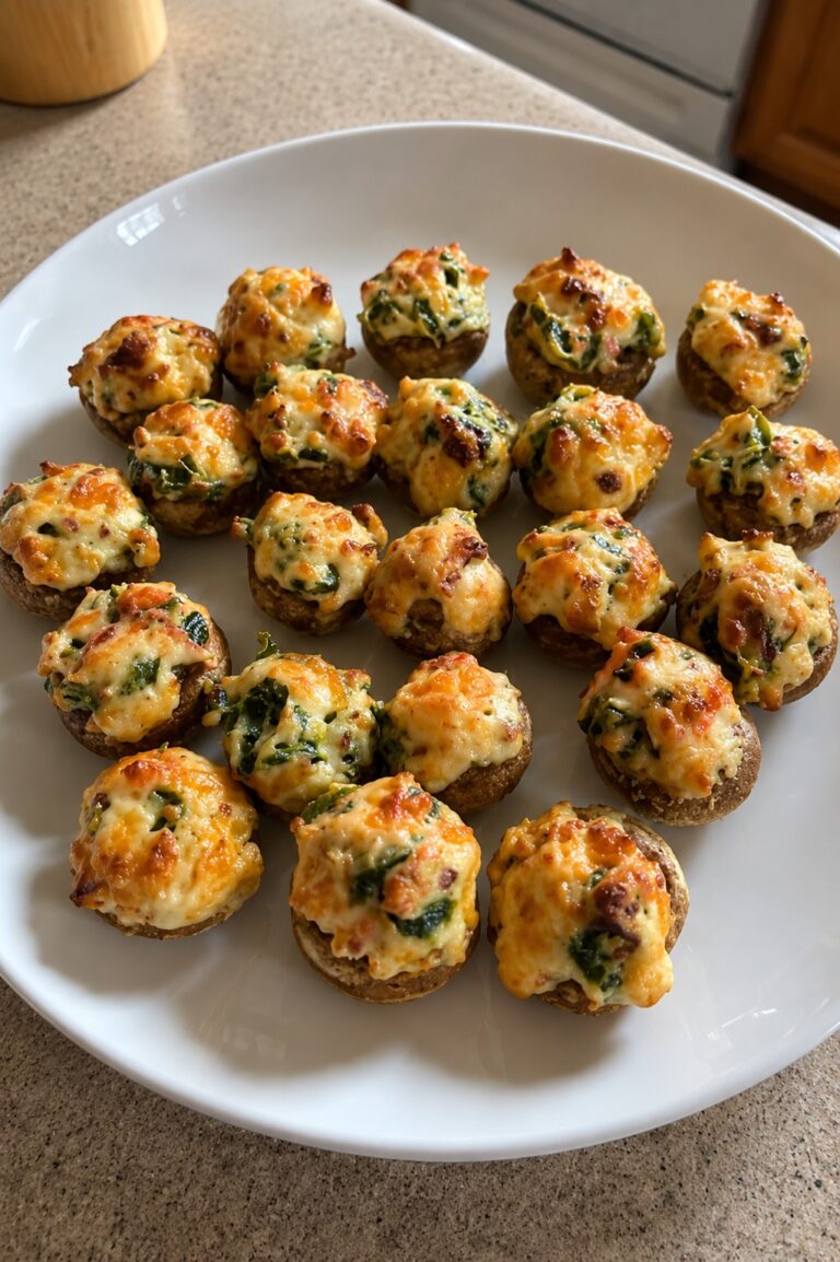 Savory Crab Stuffed Mushrooms