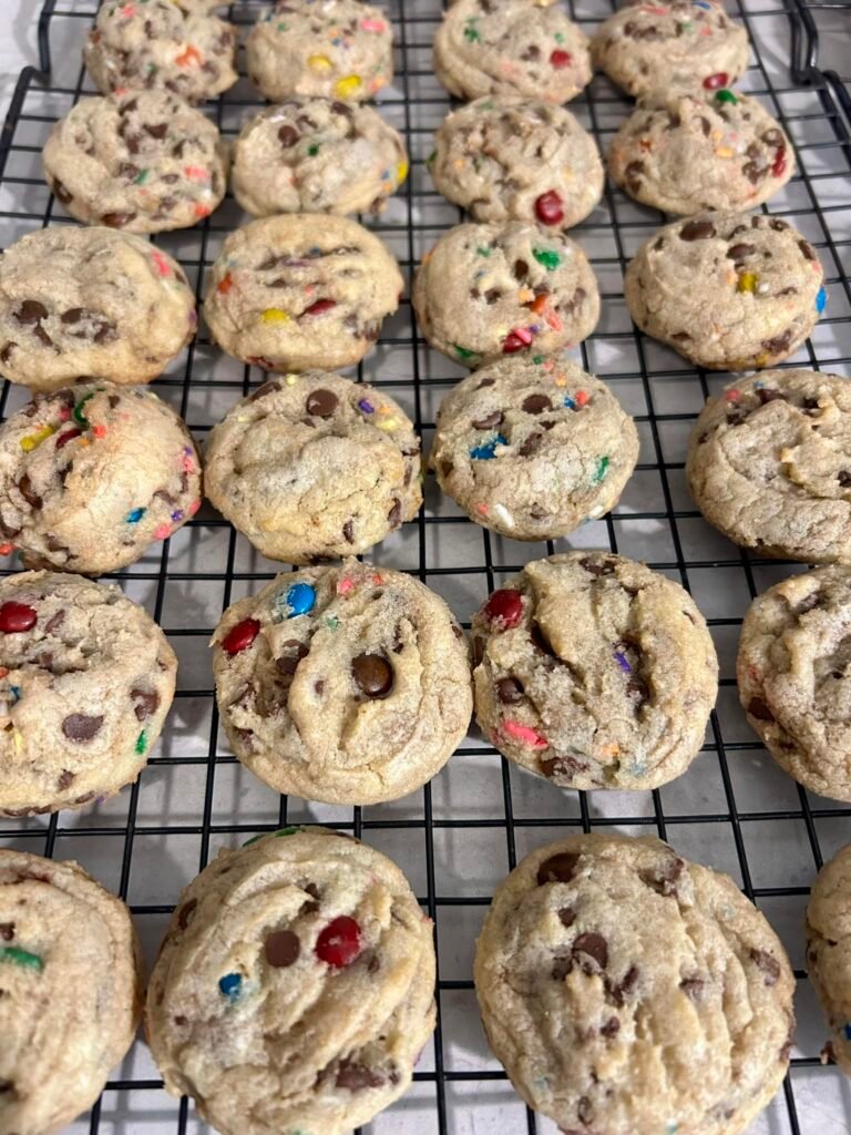 Soft Mini M&M Cookies