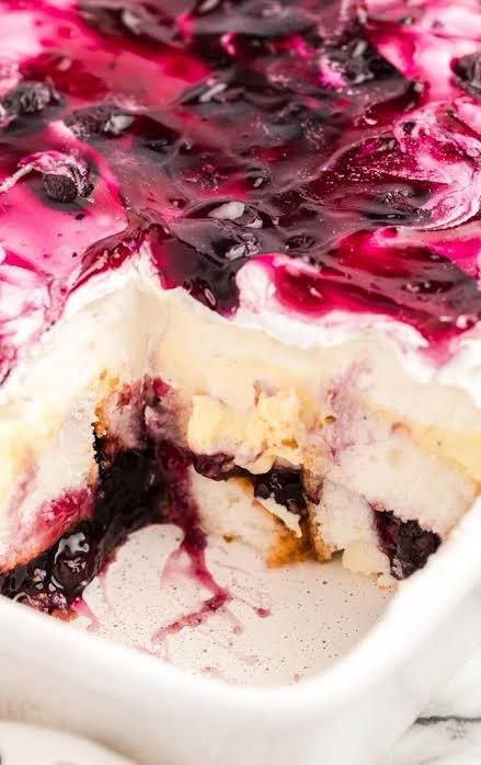 Blueberry Angel Food Bars – Easy 2-Ingredient Dessert