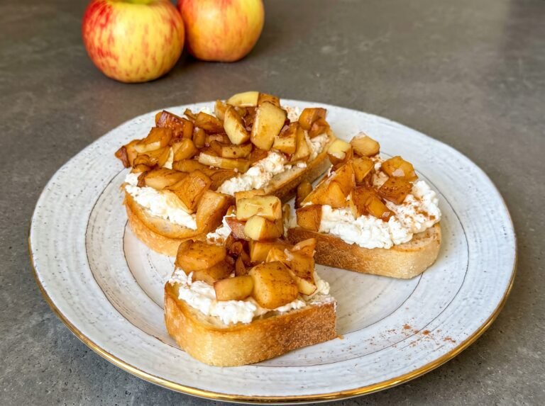 Cozy Apple Pie Cottage Cheese Toast
